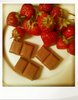milka chocolate and strawberries