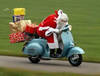 Santas on his way to your house