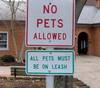 All pets must be on leash