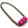 Hot Pink Lego Necklace