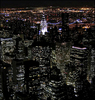 A flight over NYC at night