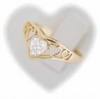 Diamond Heart 10K Gold Ring