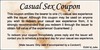 Casual Sex Coupon