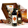 gift crate of wine and sweets