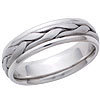 Hand Braided Platinum Ring MENS