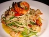 pasta in olive and prawn