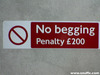 no begging fine