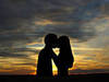 A kiss in the sunset
