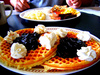 Blueberry Waffle with Cream mmmm