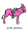 a pink donkey