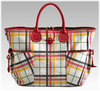 Burberry Plaid Canvas Tote