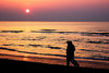 sunset stroll on the beach