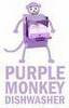 A purple monkey dishwasher