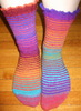 happy hand knit socks