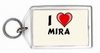 I Love Mira Keychain