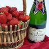 Champaigne and strawberries