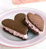 Chocolate Hearts Ice Cream Sandw