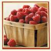 a basket of raspberries
