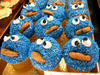 Cookie monster cupcakes