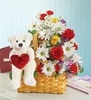 Bear &amp; Bouquet Valentine Gif