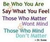 Be who u are