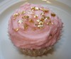 Strawberry Gold Cupcake